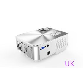 HD Home Multi-function Projector 1080P Home (Option: White-UK)