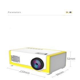 Mini Projector Support 1080P YG300 Portable LED Projector Home Theatre Video Beamer For Mobile Phone (Option: Yellow-AU)