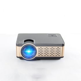 Home New Wifi Wireless Mobile Phone Projector (Option: Wifi black gold-US)