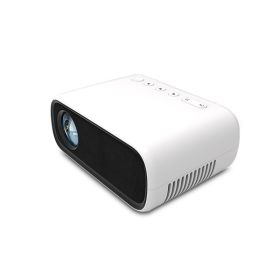 Smart Mini Portable LED Projector Multimedia Home Beamer (Option: White-US)