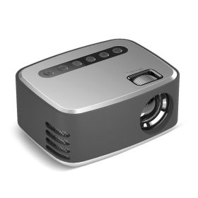 New T20 Mini Projector Home High-definition Portable Projection (Option: Silver BlackMultimedia Editio-US)