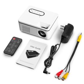 Mini Home Projector Portable LED HD Manufacturer (Option: White-US)