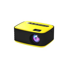 Mini Projector Led Home Theater Video Beamer Black (Option: Yellow-UK)