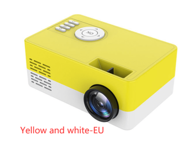 Gift Home Entertainment Projector Handheld Mini LED Projector (Option: Yellow-EU)
